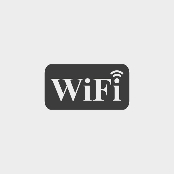 WiFi ikon egy lapos Design, fekete színű. Vektoros illusztráció eps10 - Vektor, kép