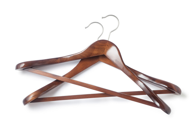 Kleiderbügel aus Holz - Foto, Bild