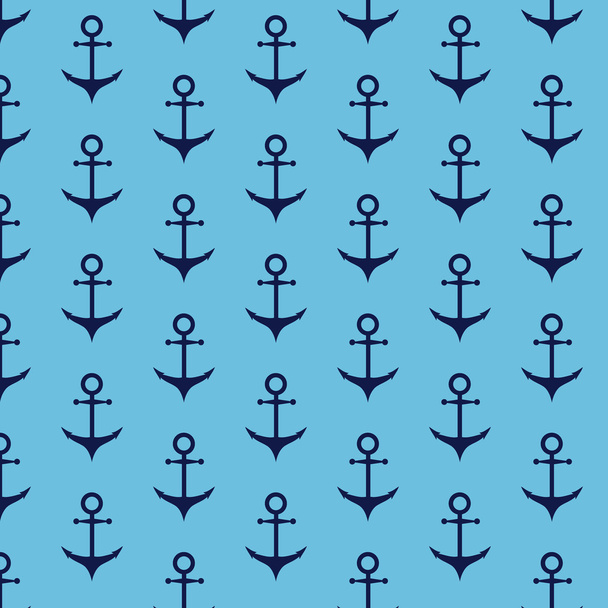 Seamless vector pattern with anchors - Вектор,изображение