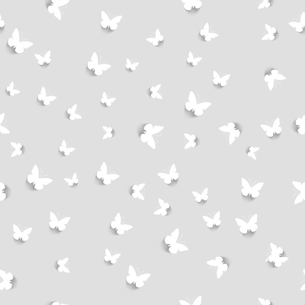 butterfly pattern on grey - Vektor, kép