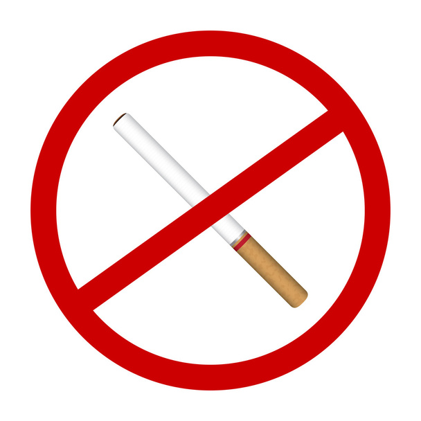 δεν υπάρχουν ενδείξεις εικονίδιο καπνό των τσιγάρων του φορέα  - Διάνυσμα, εικόνα