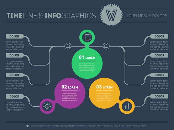 Infographic technologií nebo vzdělávací proces - Vektor, obrázek