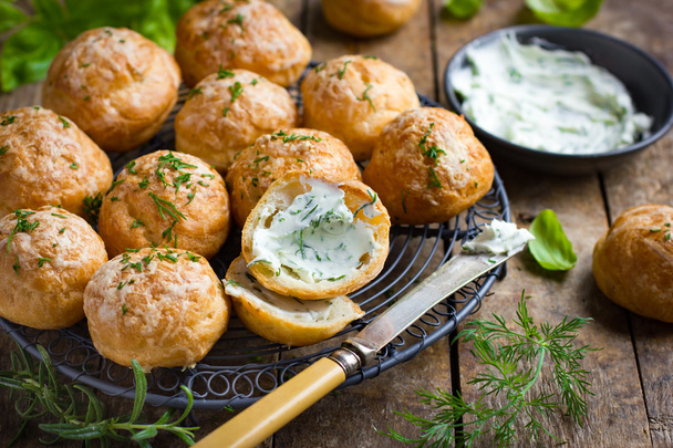 Traditional french cheese choux buns - Photo, image