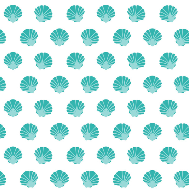 Shell. Flat pattern. - Vektor, Bild