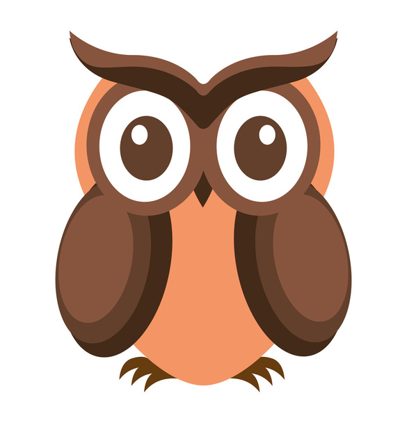 owl bird cute icon - Вектор, зображення