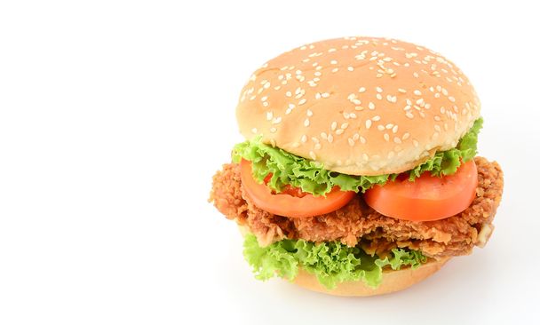 crispy chicken burger - Fotoğraf, Görsel