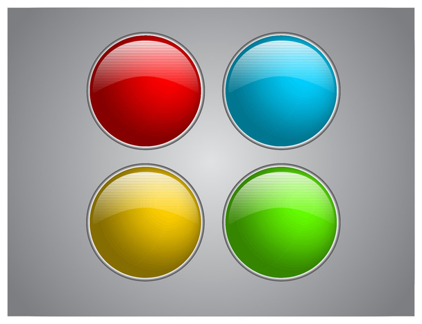 Vector 3D buttons for website - Διάνυσμα, εικόνα