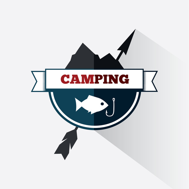 Design des Campinglogos - Vektor, Bild