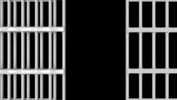 Animacja ZAMKNIĘTA więzienia, bary - Materiał filmowy, wideo