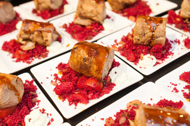 degustations sets of cous cous with meat rolls - Photo, Image