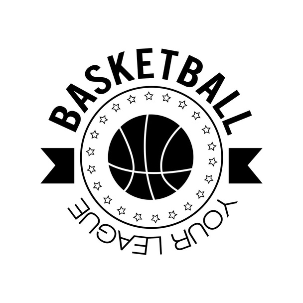 バスケット ボールのロゴの設計 - ベクター画像