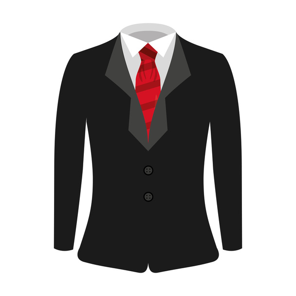 suit businessman elegant icon - Vector, Image