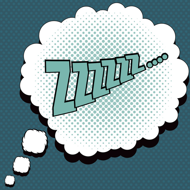 Sleep comic speech bubble - Vektor, Bild