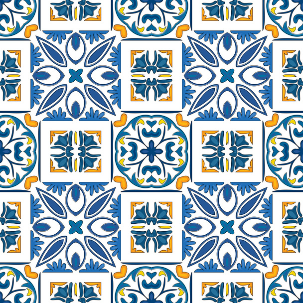 Portuguese illustrated tiles - Vektor, obrázek
