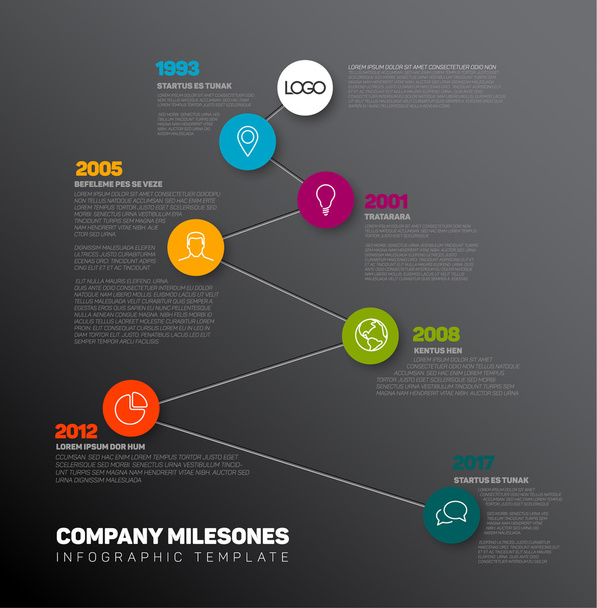 Vector Infographic timeline report template  - Vector, Image