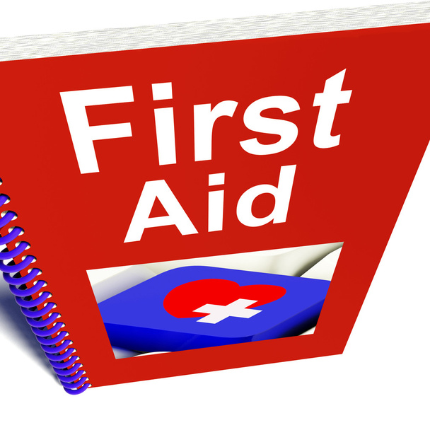 Manual de primeros auxilios muestra ayuda médica de emergencia
 - Foto, Imagen