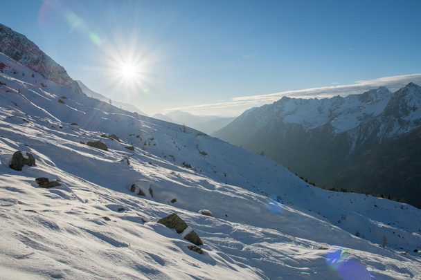 Paisaje épico en la cima de la Aiguille du Midi
 - Foto, Imagen