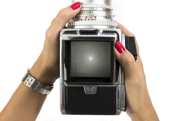Σκόπευτρο vintage μεσαίου φορμά φωτογραφικής μηχανής - Φωτογραφία, εικόνα