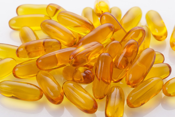 Fish oil group on background - Photo, Image