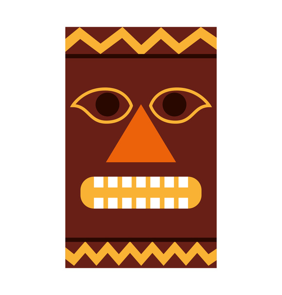 hawaiian tiki culture icon - Vector, Image