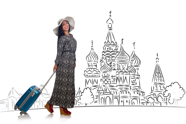 Rusya turizm kavramı içinde genç kız - Fotoğraf, Görsel