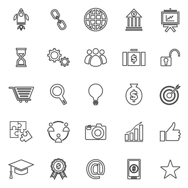 Start up line icons on white background.eps - Vector, afbeelding