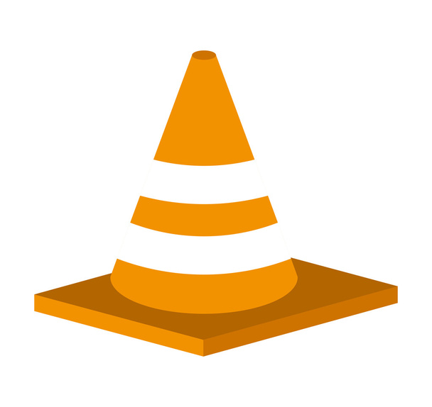 cone tool construction icon - Vector, Image
