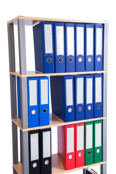 Many binder folders on the shelf - Photo, Image