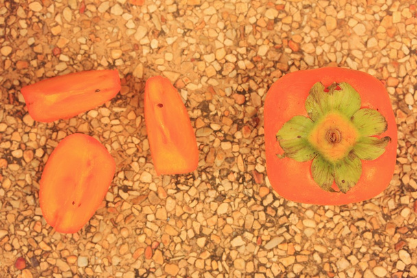 Dulce fruta fresca de caqui
 - Foto, Imagen