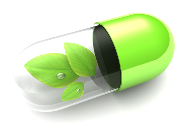 herbal pill 3d - Photo, Image