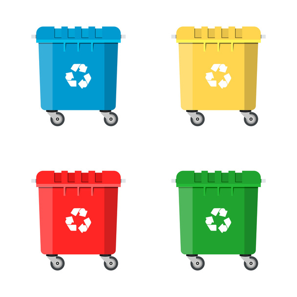 Установить корзины для мусора и мусора
 - Вектор,изображение