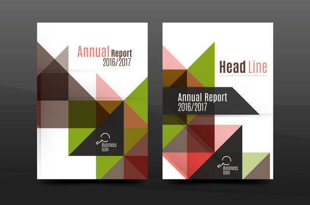 Colorful geometry design annual report a4 cover brochure template layout, magazine, flyer or leaflet booklet - Vector, Image