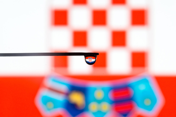 Kroatian lippu varastossa kuva
 - Valokuva, kuva