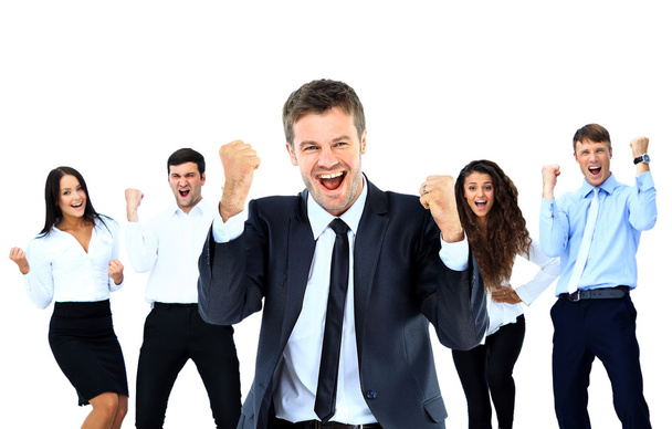 Portrait Of Happy Successful Business Group at office - Φωτογραφία, εικόνα