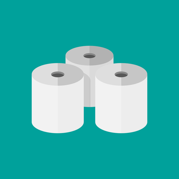 Three toilet paper rolls - Wektor, obraz