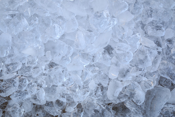 Pile of ice in fish market - Foto, afbeelding