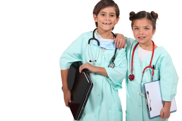 Children disguised as doctors - Foto, imagen