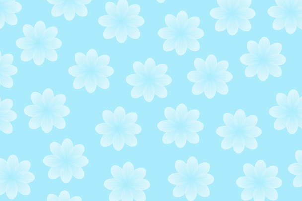 Patrón de flores sobre fondo azul
.  - Foto, imagen