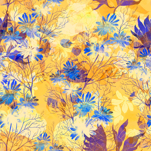 Seamless pattern with flowers - Fotó, kép