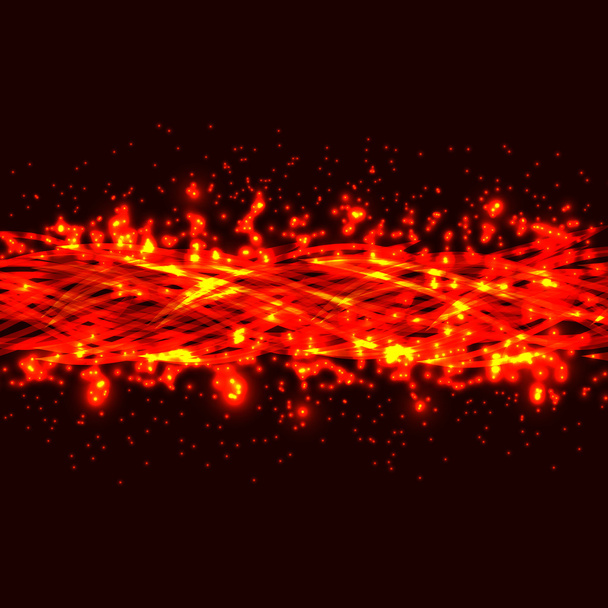 cosmic glow lines on a dark background - Vector, afbeelding