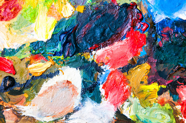 Pinturas al óleo multicolor primer plano fondo abstracto
 - Foto, imagen