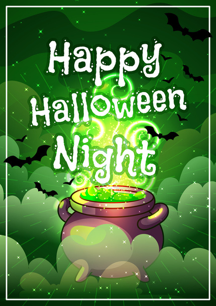 Greeting card for Halloween - Vector, afbeelding