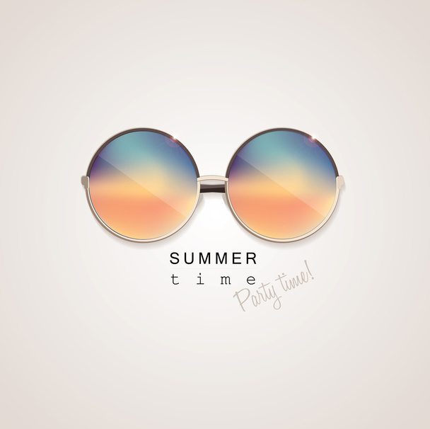 Summer concept of sunglasses  - Vector, Image