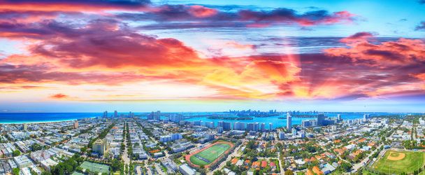 Casas Miami Beach, vista panorámica aérea - Florida
 - Foto, imagen