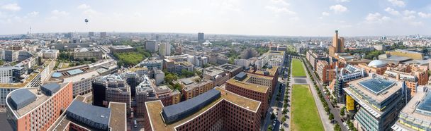 A légi felvétel a Potsdamer Platz terület és a kert Berlinben, Germa - Fotó, kép