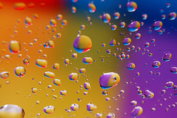 Coloured drops of water - Valokuva, kuva