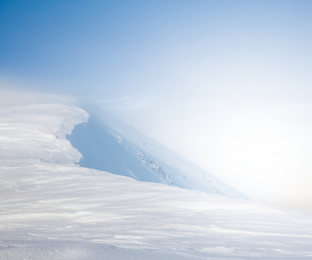beautiful winter mountain ridge in a snow - Fotó, kép