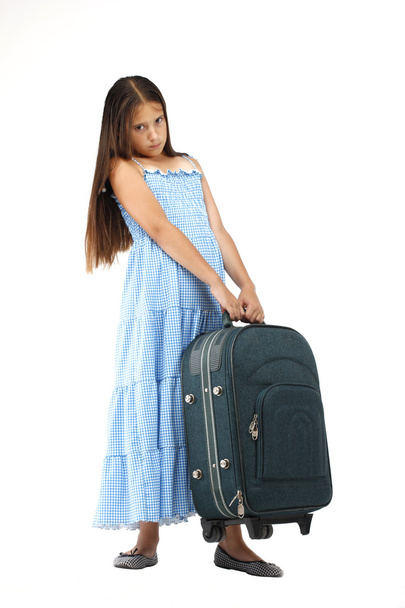 スーツケースを持つ子供 - 写真・画像