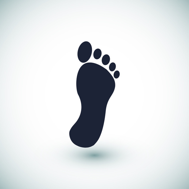 black footprint icon - Vecteur, image