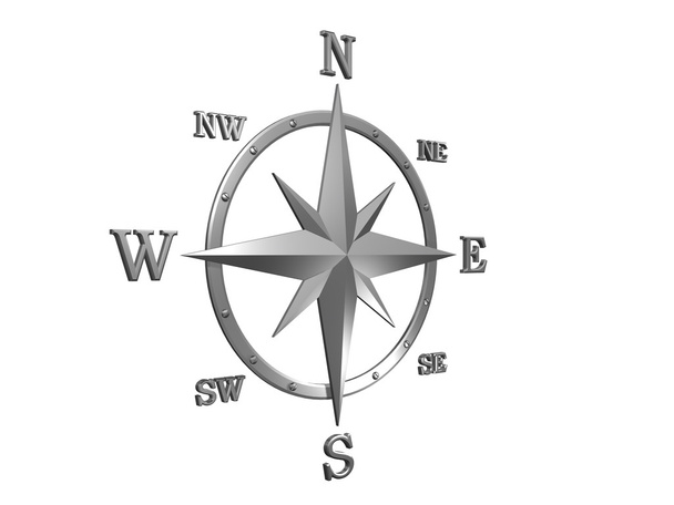 3D kompas Větrná růžice - Fotografie, Obrázek